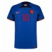 Nederländerna Memphis Depay #10 Replika Borta matchkläder VM 2022 Korta ärmar